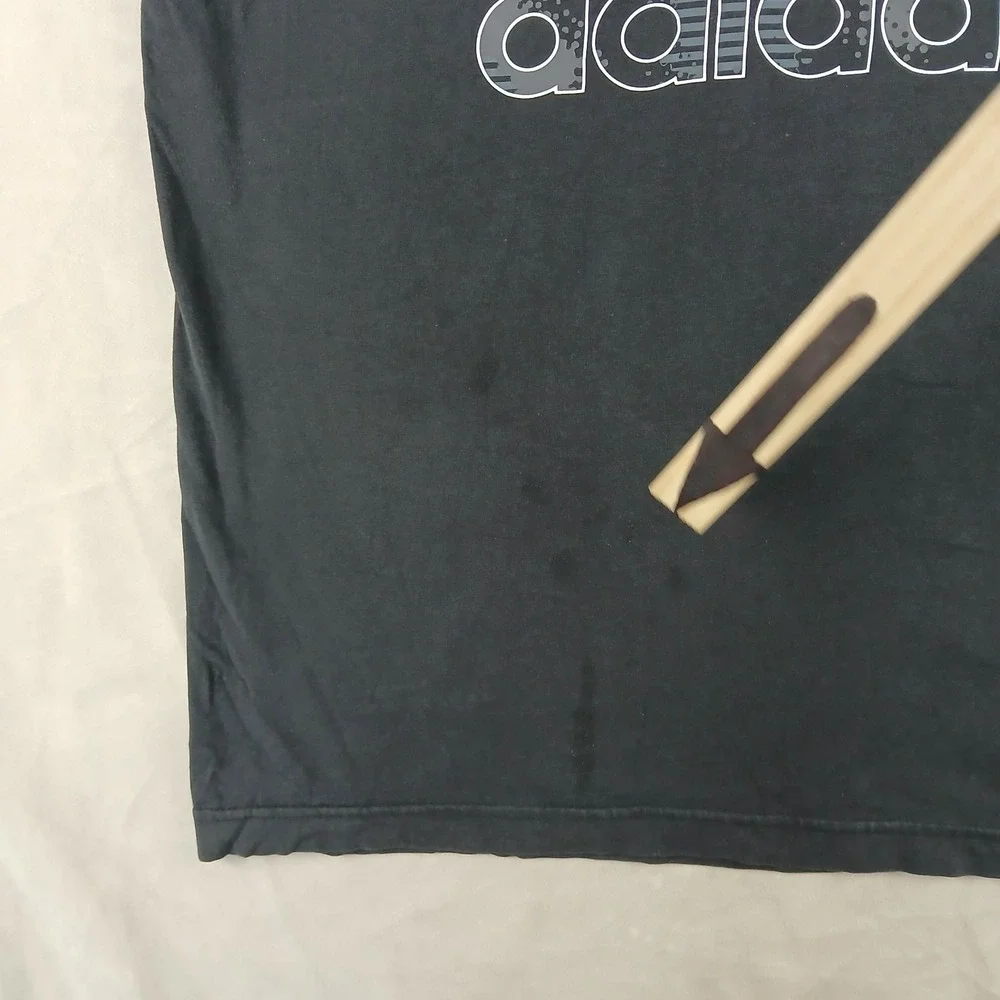 VTG Adidas Medium Mens T Shirt Trefoil Logo 22x29‎ FLAWS Lightweight